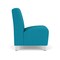 Lesro Siena Lounge Reception Armless Guest Chair, Brushed Steel, OH Waterfall Upholstery SN1102 - alternate 3